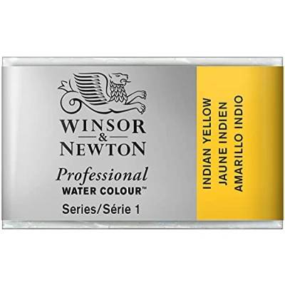 Image de Winsor &amp; Newton Aquarelle Professionnel Peinture Aquarelle, Haute Luminosité, Résistante à la Lumière, Qualité Archive, Godet, Couleur Jaune Indien
