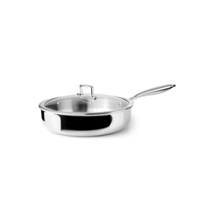 Image de IBILI Poêle à rôtir avec couvercle Triply Natural 28, acier inoxydable, compatible induction, sans antiadhésif