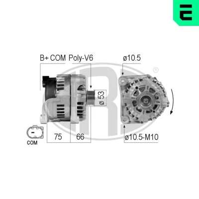 Image de ERA 210771A Alternateur 14V 180A BMW: 3 Berline, 5 1 portes