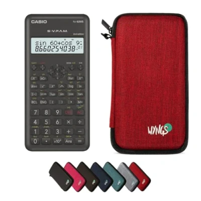 Image de CALCUSO Ensemble de Base Rouge avec Calculatrice Casio fx 82 MS 2nd Edition