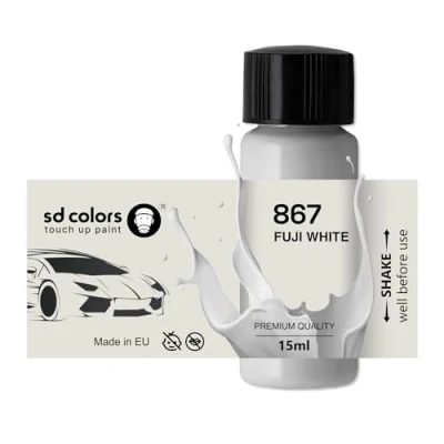 Image de SD COLORS FUJI WHITE 867 Nouvelle peinture de retouche 15 ML pour réparer les rayures et éclats Code couleur (juste peindre)