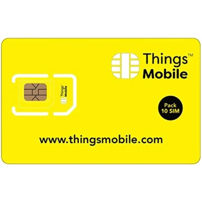 Image de Paquet de 10 Cartes SIM Things Mobile prépayée pour IOT et M2M avec couverture mondiale sans frais fixes