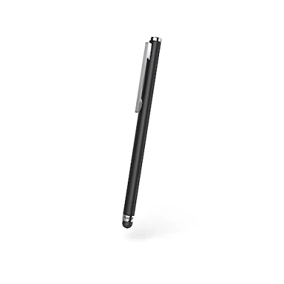 Image de Hama Slim Stylet pour écrans tactiles Stylo Capacitif Compact, Pointe Douce Haute Sensibilité, Smartphone Tablette iPad iPhone Noir