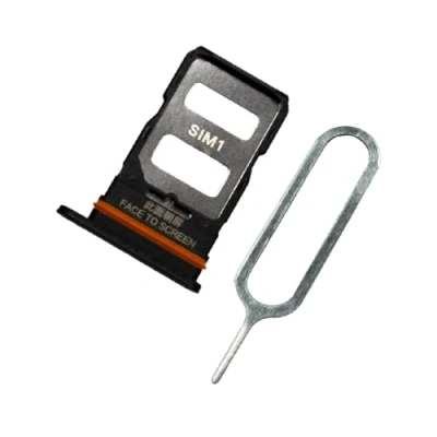 Image de MMOBIEL Double Support de Fente Carte Sim Remplacement Compatible avec Xiaomi Redmi Note 12 Pro 5G Inclus. Joint en Caoutchouc et Pin Noir