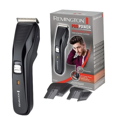 Image de Remington Tondeuse Cheveux [Moteur Pro Puissant] Power (Lames Acier Inoxydable Auto Affûtées, Secteur/Sans fil Batterie Lithium ion, 2 Sabots ajustables 3 42mm) HC5200