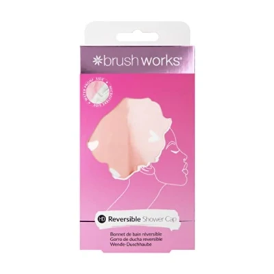 Image de Brushworks Reversible Shower Cap Heart Pattern