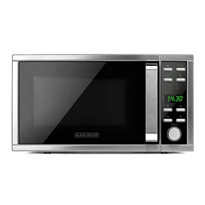 Image de BLACK+DECKER BXMY901E Micro ondes 900W, 25L, Grill et convection, 5 puissances, 2 fonctions conbinées, Fonction décongélation, Auto menu avec 9 recettes, Minuterie 95 min