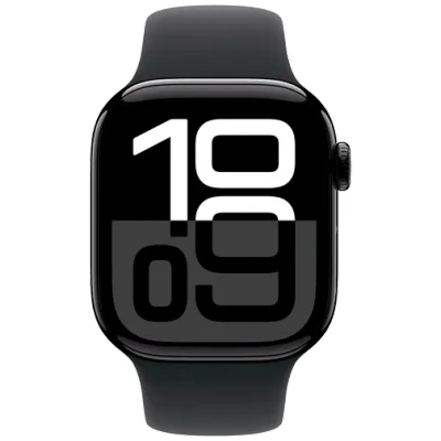Image de Apple Watch Series 10 42mm Noir (Bracelet En Silicone M/L)