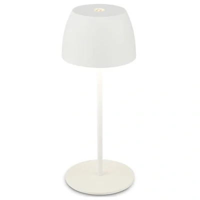 Image de BRILONER Mini lampe de table LED sans fil IP44 avec Touch, variateur continu, batterie et source lumineuse interchangeables, chevet, décorative, LED, 8x20 cm (DxH), blanc