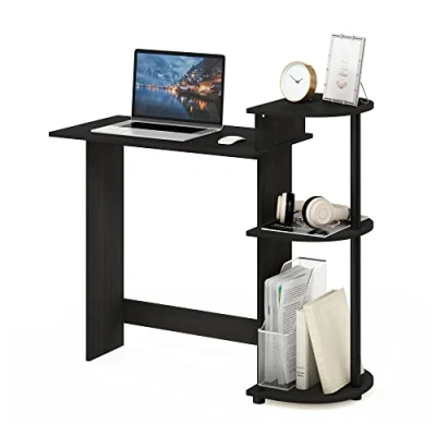 Image de Furinno Compact Bureaux d&#039;Ordinateur, Bois, Noir/Gris, Taille Unique, One Size