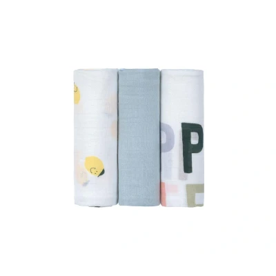 Image de Lot de 3 Mousselines Happy Fruits Lemon 80 cm