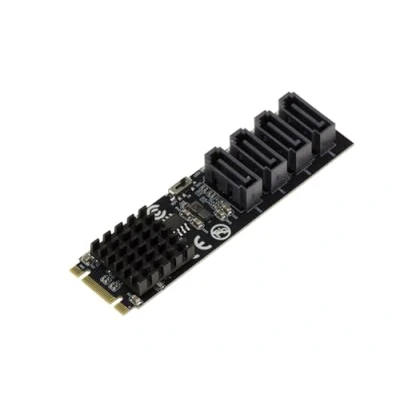 Image de KALEA INFORMATIQUE Carte M.2 (M2 NGFF) Type PCIe M ou B+M Key 4 Port SATA 6G Raid 0 1 10 avec chipset Marvel 88SE9236