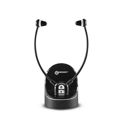 Image de Geemarc CL7370 Opti Casque TV Sans Fil Amplifié avec Connecteur Optique Peut Être Utilisé Comme Amplificateur de Son Ambiant Perte Auditive Faible ou Sévère Version FR