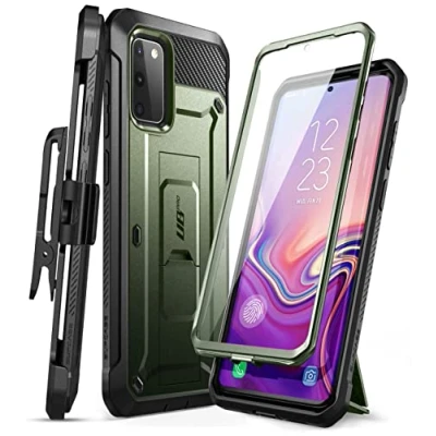 Image de SUPCASE Unicorn Beetle Pro Coque intégrale Double Couche Robuste avec béquille pour Samsung Galaxy S20 FE (2020) de 6,5&quot;, Vert Guldan