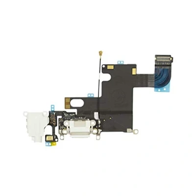 Image de OnlyTech connecteur de Charge pour iPhone 6 Blanc Nappe Interne Comprenant Le Charge, la Prise Jack, Micro et l&#039;antenne GSM Compatible Apple