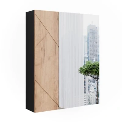 Image de Vicco Armoire de toilette avec miroir &quot;Irma&quot;, Anthracite/chêne doré, 60x75cm