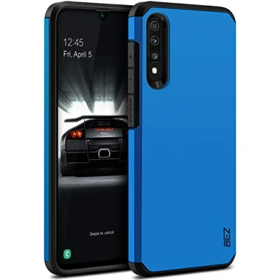 Image de BEZ® Coque pour Samsung A70, Housse Etui Galaxy A70 Antichoc Survivor Double Protection Resistante, Bleu