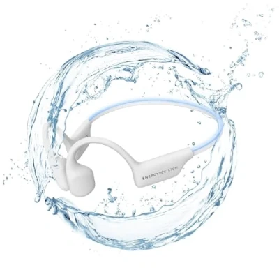 Image de Casque à conduction osseuse Energy Sistem Bluetooth 5.4 IPX8 Mémoire 8 Go Autonomie 11h Charge rapide Lumières LED Microphone intégré Couleur Blanc Neuf