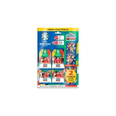 Image de Topps Official Euro 2024 Match Attax Méga Multipack Contient 32 Cartes Plus 2 aléatoires en édition limitée.