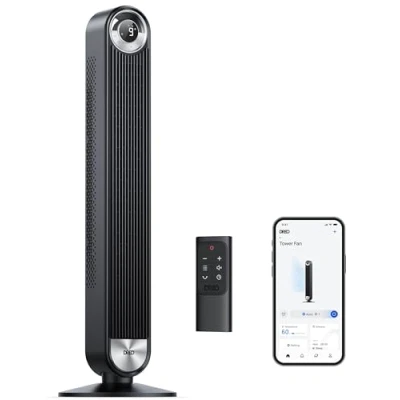 Image de Dreo Cruiser Pro 106 cm Smart Turm Fan, WiFi Alexa ventilateur oscillant à 90, 9 niveaux de vitesse, minuterie 12 heures, contrôle APP, commande vocale, télécommande, écran LED