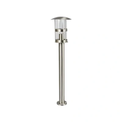 Image de Lindby luminaire extérieur Noemi (Moderne) en Gris Inox (1 lampe,à E27), Borne lumineuse, pour socle