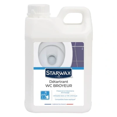 Image de STARWAX Detartrant WC Broyeurs 2L Idéal Pour Détartrer les Broyeur Détartre Sans Altérer Le Mécanisme Compatible avec Fosses Septique Chimique