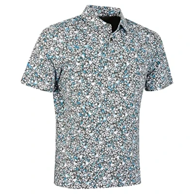 Image de Callaway Golf Hommes Artificial Nature Print Swingtech Polo Noir Lichen M