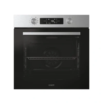 Image de CANDY Four Encastrable CA6 N3B1YTX, Acier inoxidable, Multifonction, Pyrolyse, 78L, Wi Fi, Classe A++, Montée en température rapide, Noir