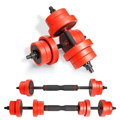 Image de CCLIFE Haltères Réglables, 2 en 1 Kit Haltere Réglable Multifonctionnels Fer Ensemble D&#039;haltères pour Fitness à Domicile et Musculation ZERRO