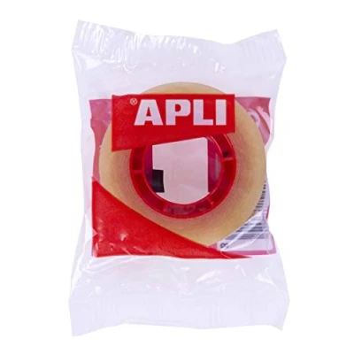 Image de APLI 11103 Ruban Adhésif transparent 19 mm x 33 m Usage universel à base d&#039;eau sans solvant