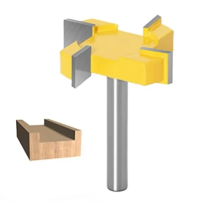 Image de ASNOMY Fraise a Surfacer, 8mm Tige De Nettoyage Bottom Router Bits Surface Rabotage Diamètre Fond Menuiserie