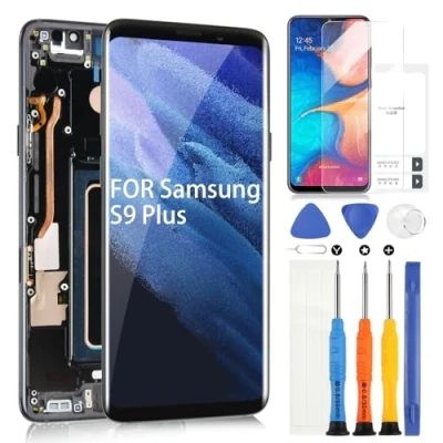 Image de ARSSLY pour Samsung Galaxy S9 Plus LCD Affichage, S9+ G965 SM G965U Écran Tactile Digitazer Assemblée Remplacement avec Réparation Kit(Noir Cadre)