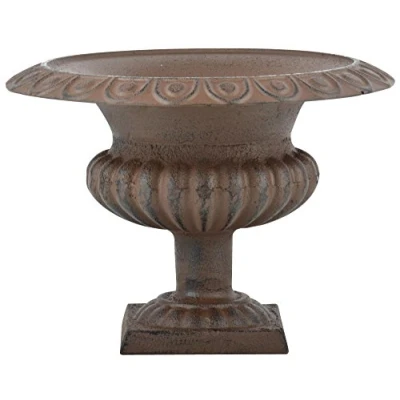 Image de Esschert Pot de Fleurs Design urne en Fonte Marron