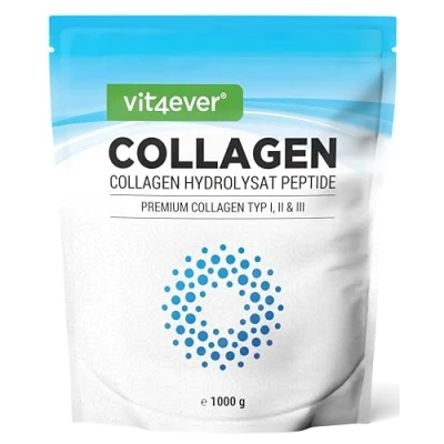 Image de collagène en Poudre 1000 g 100% Bioactif hydrolysat Peptides type 1, 2 &amp; 3 Goût Neutre Sans additifs