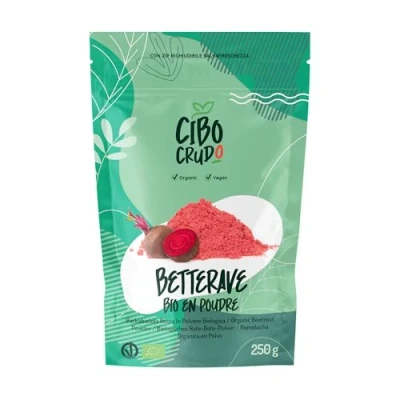 Image de Poudre de Betterave Bio 250g. Rouge 100% Naturelle et Pur. Composée à Betteraves Rouges Sans Additif Gluten. Riche en Minéraux Vitamines. Colorant Alimentaire Naturel.