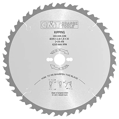 Image de CMT 293.028.22 m déchirures Lame Z 28 D 305 B 30 K 2,8 P 1,8
