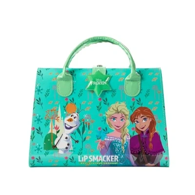 Image de Lip Smacker Frozen Weekender Case, Trousse Tout en un Dur pour Essentiels de Beauté, Comprenant Maquillage et Accessoires Visage, Lèvres, Yeux Cheveux, 20 Pièces le Look Princesse