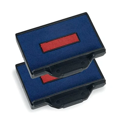 Image de Trodat Pack de 2 Cassettes d&#039;Encrage 6/53/2 Bleu/Rouge