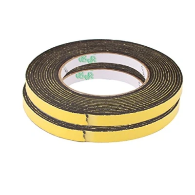 Image de sourcing map 2pcs 10mm x 2mm auto adhésif simple face ruban mousse antichoc 5M Longueur