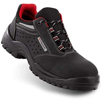 Image de Heckel Focus 2.0 Perfo Chaussures de sécurité perforées Travail Mixte Noir/Rouge 41