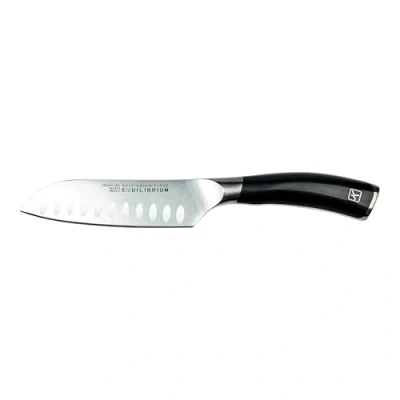 Image de Rockingham Forge Equilibrium 5&quot; couteau Santoku en acier chrome, vanadium et molybdène, trempé à froid, manche courbée POM, 12.5cm, japonais