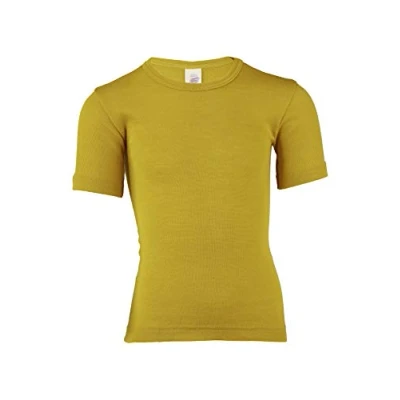 Image de Engel, Maillot de corps à manches courtes en laine et soie Taille 92 176, Safran, 4 ans