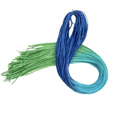 Image de tresses ombrées, fines en boîte, extensions de cheveux au crochet, synthétiques, arc ciel(C6)