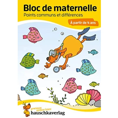 Image de Bloc de maternelle à partir 4 ans Jeux des différences coloriage enfant cahier vacances ans: devinettes Un passe temps utile et ludique