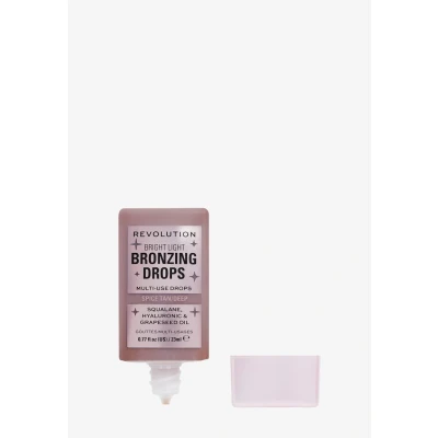 Image de Makeup Revolution Bright Light Bronzing Drops Bronzeur, Taille: 23 ml, Deep bronze spice