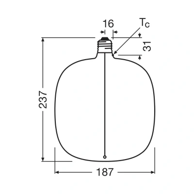 Image de OSRAM Vintage 1906 Big Oval est une décorative à intensité variabdotée de la technologie magnétique filament LED. Il propose 4,8 W, 1800K,E27, design marron thé, diamètre 187 mm, CRI 80.