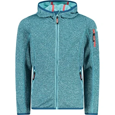 Image de CMP Veste Knit Tech pour enfant avec capuche fixe, Campari Briquet, 176