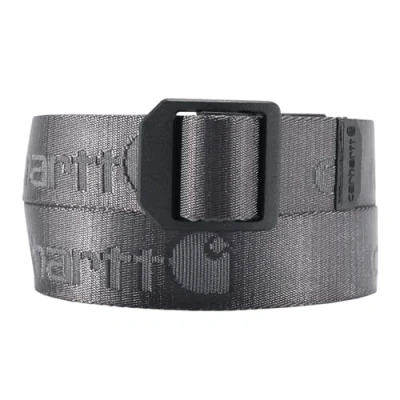 Image de Carhartt Men&#039;s Standard, Casual Rugged Belts, Available in Multiple Styles, Colors &amp; Sizes, Nylon Webbing Ladder Lock (Gravel), Medium