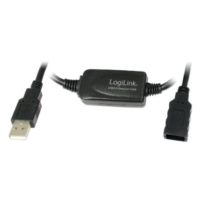 Image de Rallonge de Câble USB LOGILINK 15m actif Noir