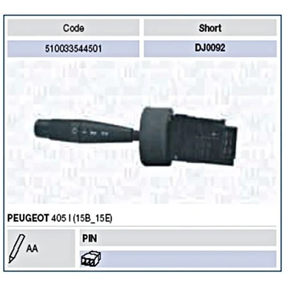 Image de MAGNETI MARELLI 510033544501 Comodo PEUGEOT: 405 I Break, Berline